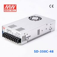 SD-350C-48  350W  36~72V  输入 48V 7.3A  输出有外壳明纬DC-DC转换电源