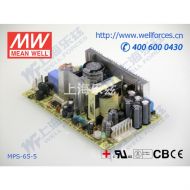 MPS-65-5 65W 5V12A 单路输出微漏电医用无外壳明纬开关电源