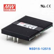 NSD15-12S15  15W  9.4~36V  输入 15V 稳压输出板上安装型明纬DC-DC变换电源