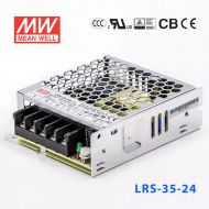 LRS-35-24 36W 24V1.5A单路输出超薄型低空载损耗明纬开关电源