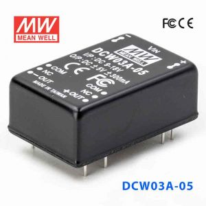DCW03A-05  3W  9~18V 输入 ±5V 稳压双路输出明纬DC-DC转换模块电源