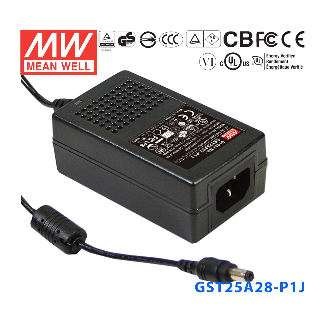 GST25A28-P1J 25W 28V0.89A高效能低空载损耗绿色节能桌上型适配器