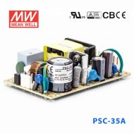 PSC-35A 35W 13.8V1.7A 单路输出带浮充电直流UPS明纬裸板安防电源 