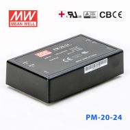 PM-20-24  20W  24V 0.92A  微漏电塑封单路输出板上型医用明纬开关电源