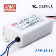 APV-35-36   35W    36V   1A 明纬牌恒压输出防水塑壳LED照明电源  