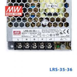 LRS-35-36 36W 36V1A单路输出超薄型低空载损耗明纬开关电源