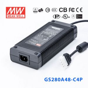 GS280A48-C4P 280W 48V5.84A 输出绿色能源明纬电源适配器(三线插口)