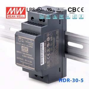 HDR-30-5 15W 5V 3A   单路输出明纬超薄型导轨安装电源