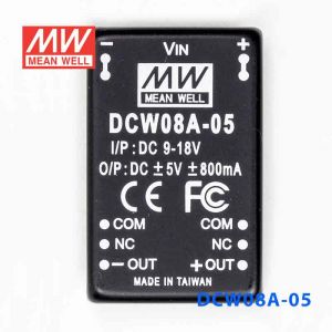 DCW08A-05  8W  9~18V  输入 ±5V  稳压双路输出明纬DC-DC转换模块电源